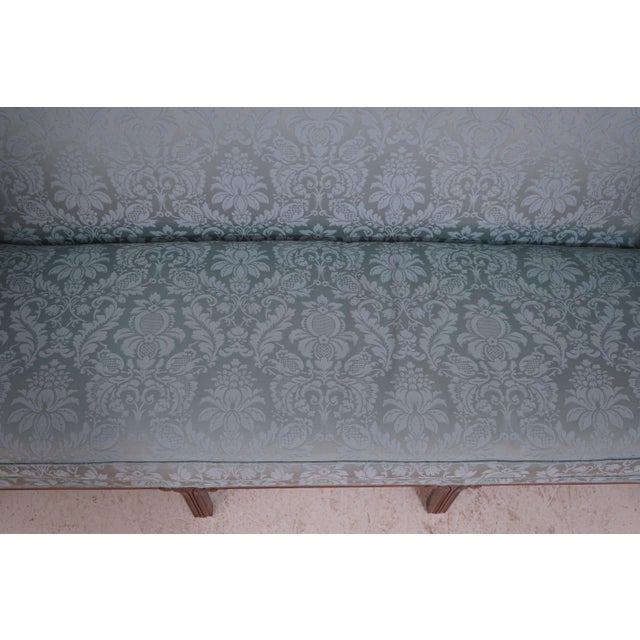 Hancock & Moore Damask Upholstered Chippendale Sofa For Sale - Image 11 of 18