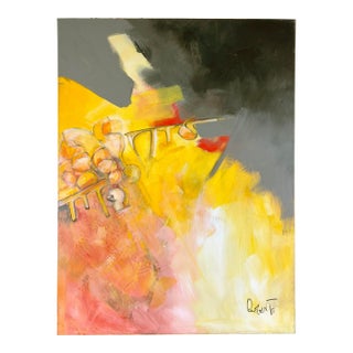 Day and Night Original Oil Style of Willem De Kooning and Richard Diebenkorn by Donald Roberts For Sale