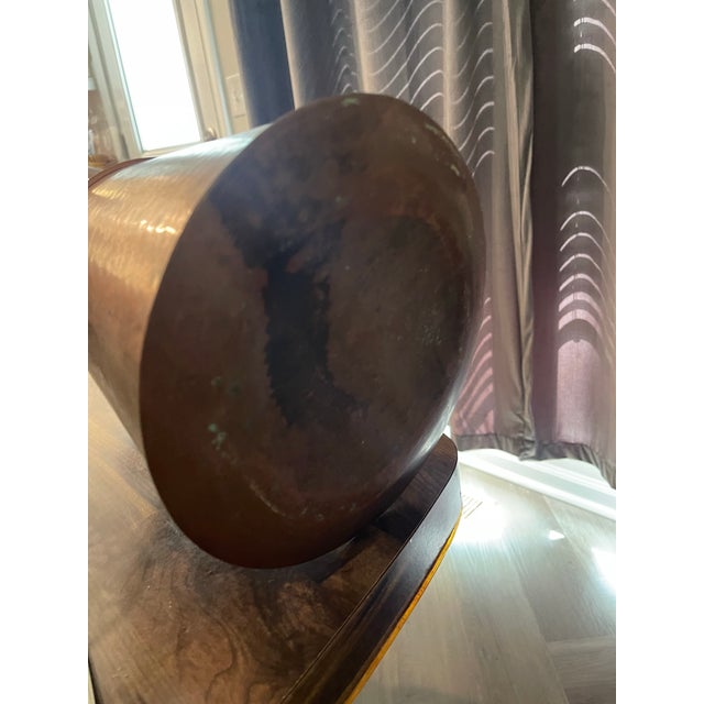 Copper Antique 19th Century Turkish Hammered Copper Pitcher With Brass Handle Water Pot For Sale - Image 8 of 11