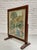 Wood Antique Needlepoint Fires Screen With Cottage Garden Scene, Wood Framed Hearth Screen, C. 1920s–1940s For Sale - Image 7 of 11