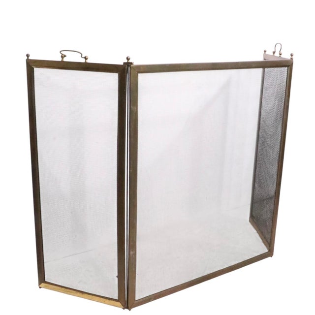 Wm. H. Jackson Co. Vintage Folding Fireplace Screen Spark Guard For Sale - Image 4 of 9