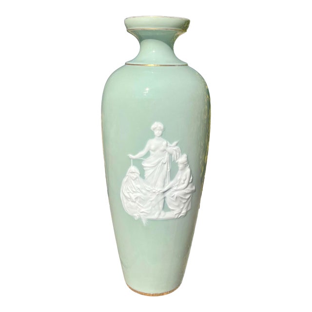 Antique Royal Rudolstadt 12.75” Porcelain Vase For Sale