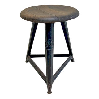 Industrial Factory Workshop Stool from Rowac, 1920s For Sale