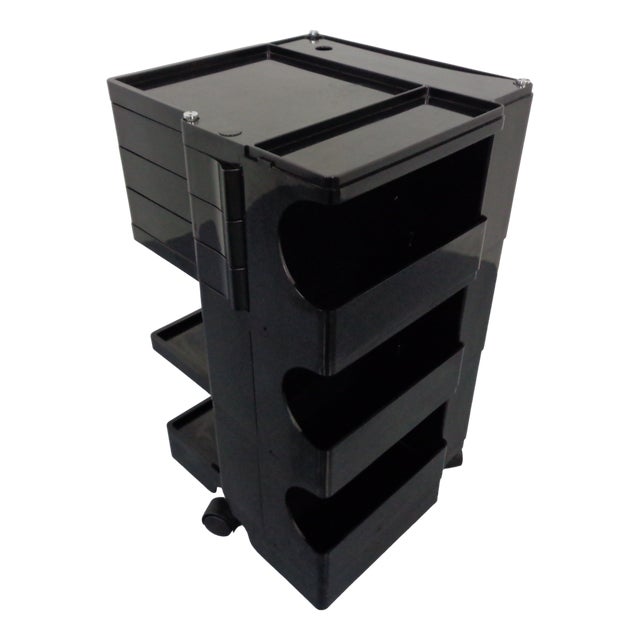 Black Boby Trolley by Joe Colombo for Bieffeplast, Italy, 1960s For Sale