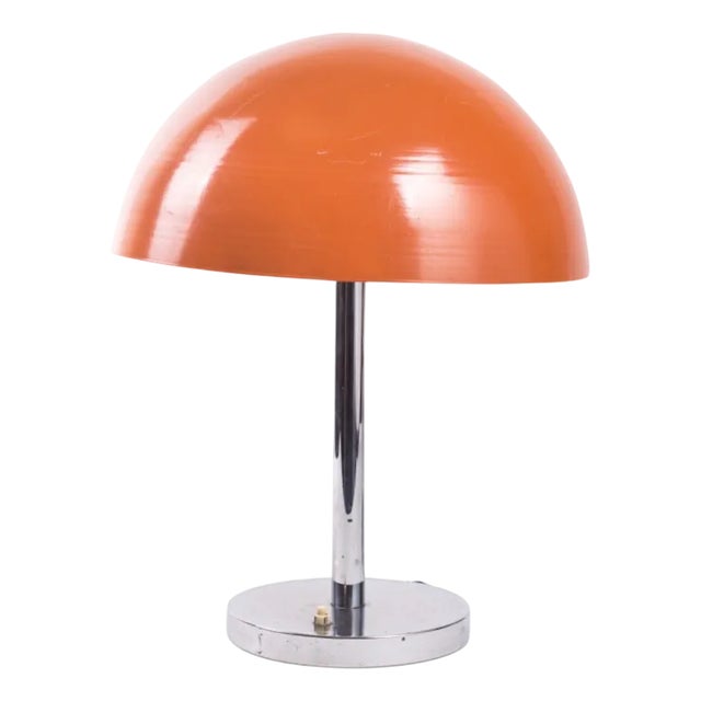 Table Lamp with Hemisphere Shade, Poland, 1960s For Sale