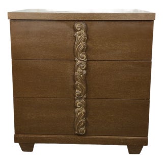 Mid Century Modern Three Drawer Chest by Merton Gershun for Albert Furniture For Sale