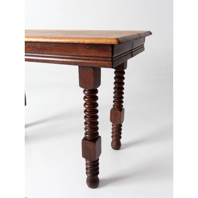 Antique Jacobean Revival Barley Twist Table For Sale - Image 6 of 16