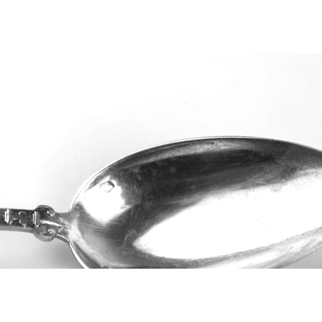Metal Antique Silver Dessert Spoons, 1900s, Set of 12 For Sale - Image 7 of 11