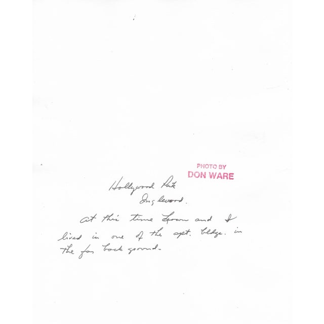 1970s black and white photo by Don Coleman Ware (1921-2006) of Hollywood Park in Inglewood. Titled, Dated and bearing...