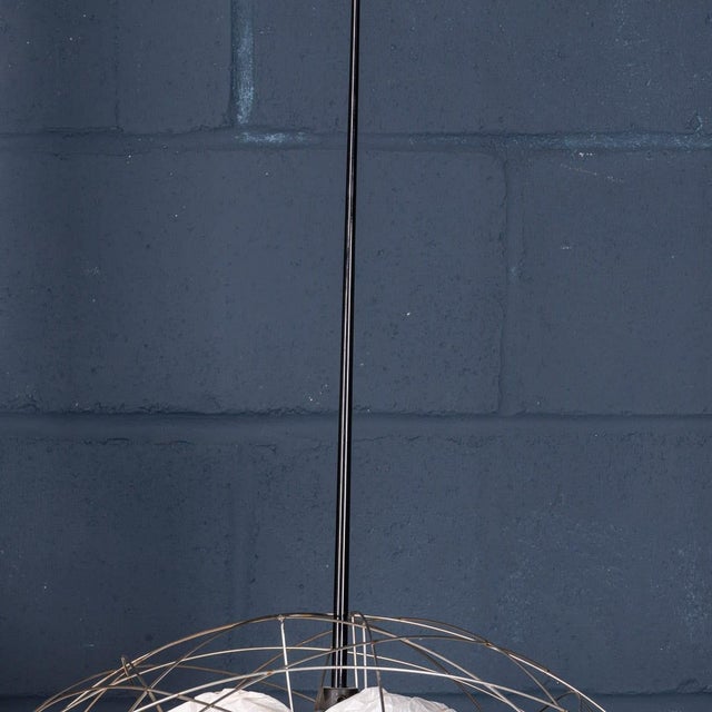 Metal Vintage German Metal and Paper Floor Lamp by Ingo Maurer, 1990 For Sale - Image 7 of 18