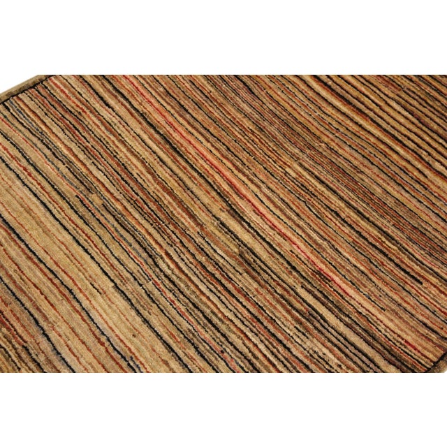 Boho Chic Gabbeh Beige/Brown Wool Rug - 2'10'' X 4'9'' For Sale - Image 4 of 10