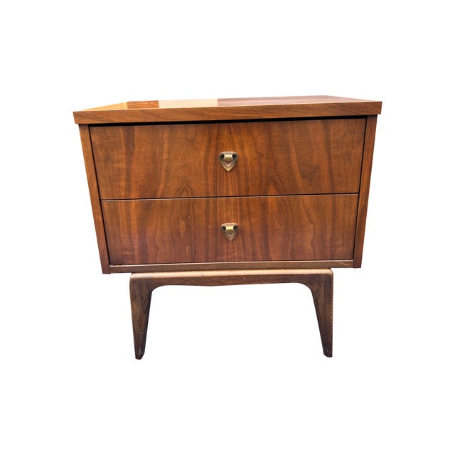 1970s Mid Century Modern Vintage Pair Nightstands or Side End Tables in Albert Parvin Style Design For Sale - Image 5 of 8