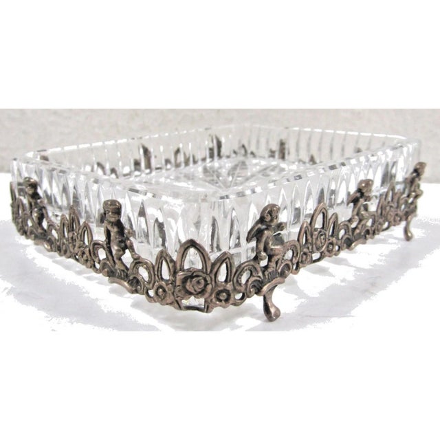 Metal Mid 19th Century Albert Bodemer Germany Crystal and 830 Silver Candy Dish For Sale - Image 7 of 12