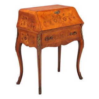 Baroque Style Drop-Leaf Desk in Rosewood For Sale