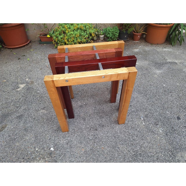 Metal Vintage Dining Table in Veneered and Lacquered Wood by Giovanni Offredi, 1990s For Sale - Image 7 of 14