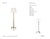 Chapman & Myers by Visual Comfort Signature Strie Floor Lamp in Gilded Iron with Linen Shade Designer: Chapman & Myers...