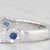 Metal New Coast 0.23ctw Diamond Blue Sapphire Band 14k Gold Size 6.5 Wedding Ring For Sale - Image 7 of 9