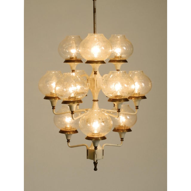Large Brass and Glass Tulip Hanging Lamp by Hans Agne Jakobsson, 1960s For Sale - Image 9 of 18