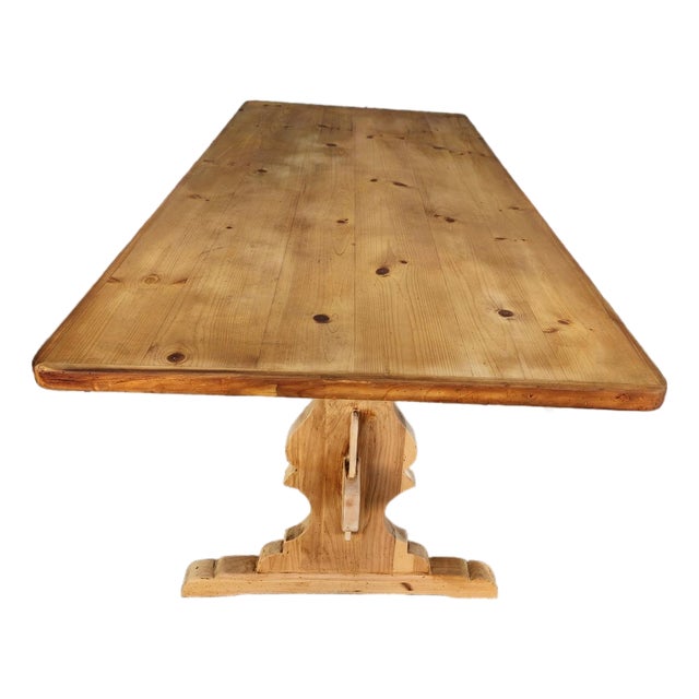 Rustic Solid Pine Dining Table For Sale