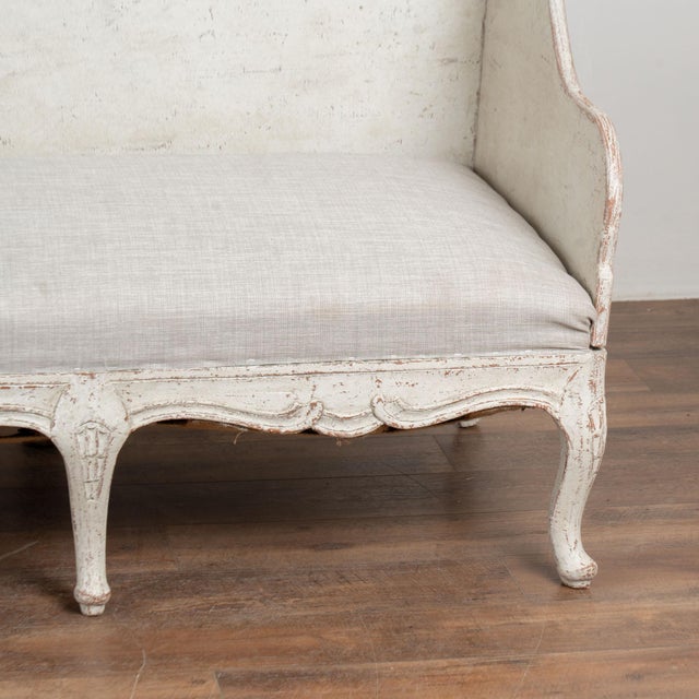 19th Century Swedish Gustavian Deep Seated Bench Settee With Back For Sale - Image 15 of 16