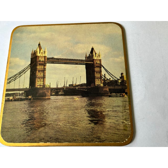1950s Vintage Win-El-Ware Coasters/Trivets of London Landmarks- Set of 2 For Sale - Image 4 of 5