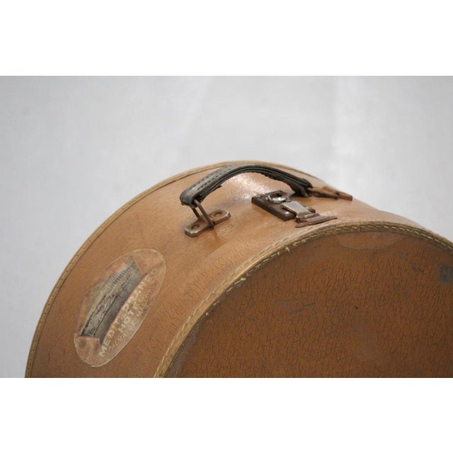Round Brown Hat Box, 1920s For Sale - Image 14 of 18