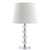 2020s Contemporary Stacked Table Lamp - Clear & Chrome For Sale - Image 5 of 5