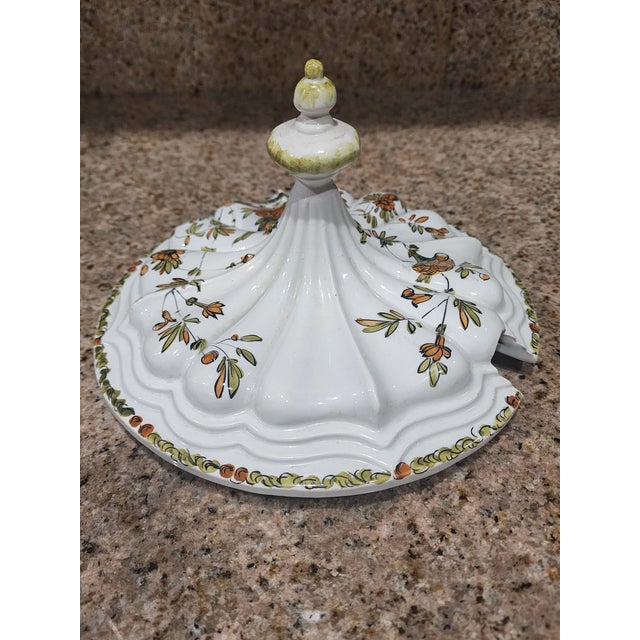 Ceramic Mid 20th Century Majolica Hallmarked 1960s Grand Italian Sauce Tureen For Sale - Image 7 of 10