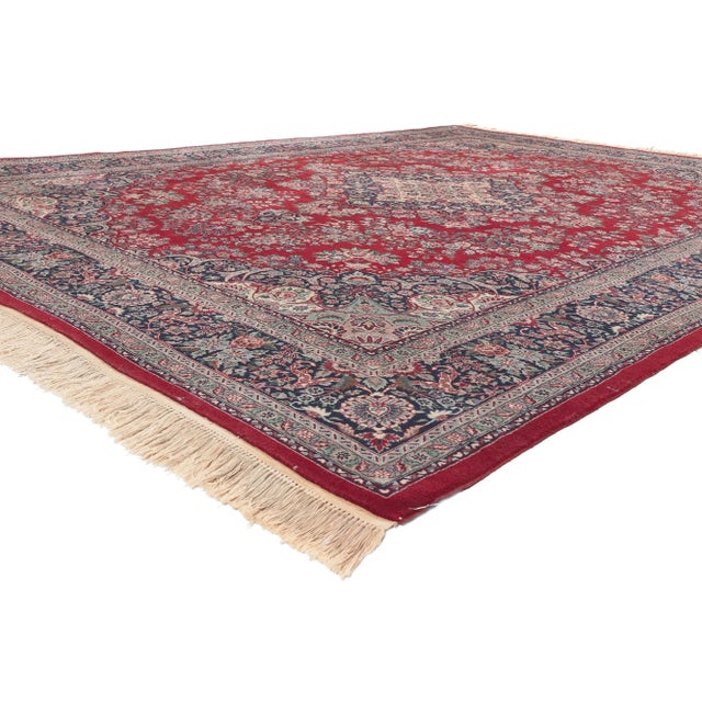 78555 Vintage Pakistani Kerman Rug, 09'00 x 12'02. Emulating regal charm with incredible detail and texture, this hand...
