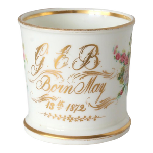 Hand-Painted May 1872 Christening Mug