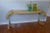 Grasscloth and Glass Waterfall Console Table Curved Rattan For Sale - Image 4 of 9