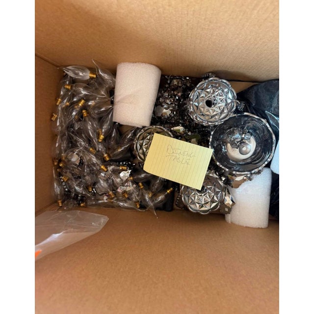 Metal Authentic Restoration Hardware 19th C. Rococo Iron & Crystal Chandeliers - Set of 2 For Sale - Image 7 of 10