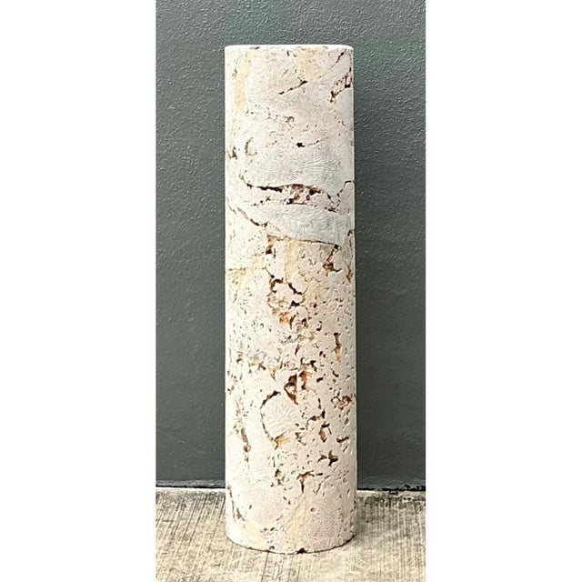 Vintage Coquina Stone Pedestal For Sale - Image 9 of 12