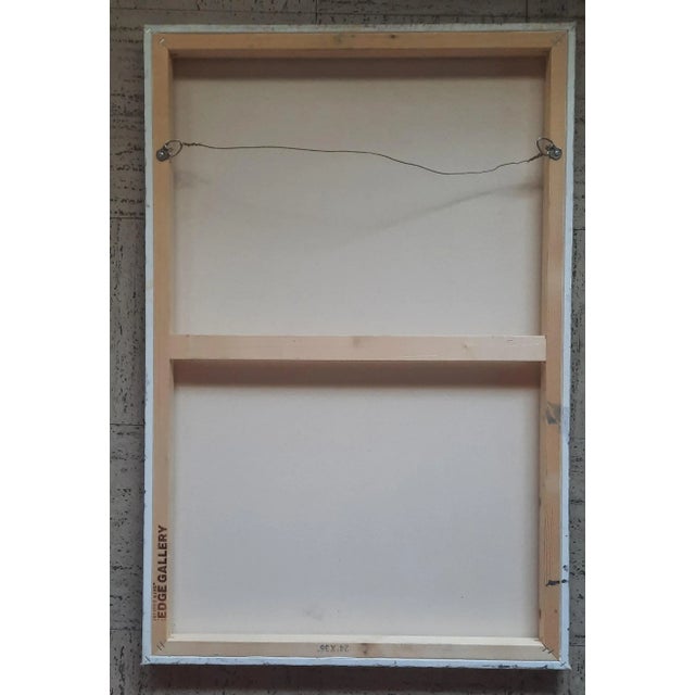 This acrylic on canvas abstract figurative painting is by artist, Beth Downey. This painting has wonderful washy shafes of...