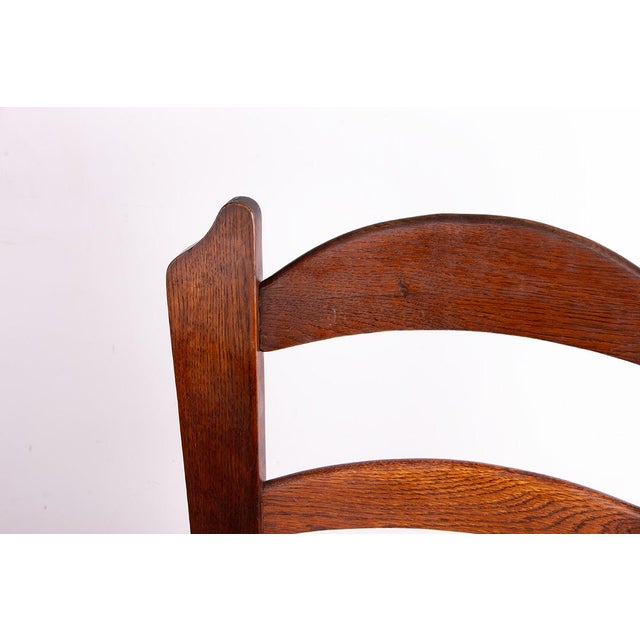 1950s Large Brutalist Chairs in Oak from René Gabriel, 1950s, Set of 6 For Sale - Image 5 of 18