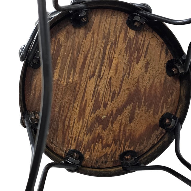 Circa 1910 American Victorian Child's Twisted Wire Chair With Original Wood Seat For Sale - Image 11 of 11