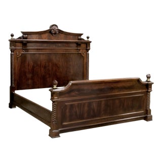 Ralph Lauren Polo Flame Mahogany King Bed Frame For Sale