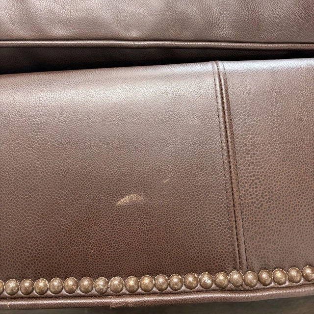 Highland House 3-Seat Brown Leather Chesterfield Sofa For Sale - Image 11 of 12