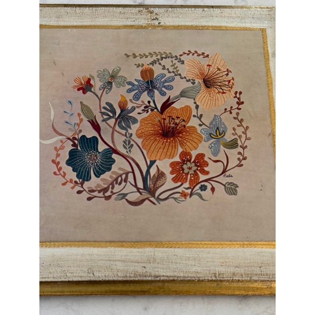 Ivory Vintage Italian Florentine Square Wall Plaques - A Pair For Sale - Image 8 of 12