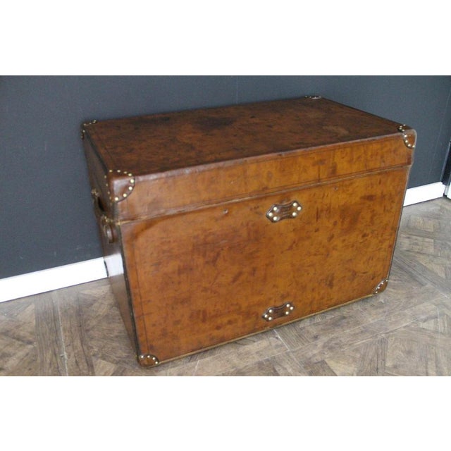 Antique Leather Courier Trunk from Louis Vuitton, 1890s For Sale - Image 9 of 18