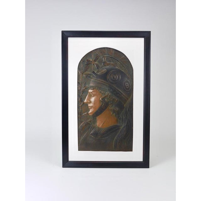 1900 - 1909 Vienna Secession Art Nouveau Spartans Relief Panels attributed to Georg Klimt, 1900, Set of 2 For Sale - Image 5 of 18