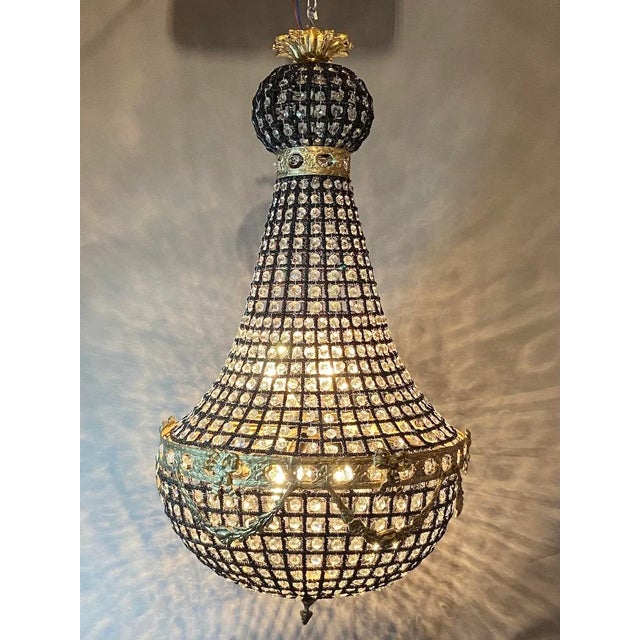 Late 20th Century French Louis XVI Style Chandelier With Black Thread ...