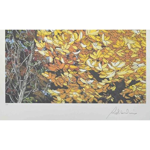 Screen print realized by the italian painter Rolandi, in the 1980s. Hand signed in pencil on the lower right margin....
