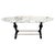 Mid-Century Modern Italian Coffee Table in Carved Walnut with Oval White Marble Top, 1950s For Sale - Image 9 of 9
