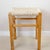 Low Wooden Stool with Seagrass Cord For Sale - Image 4 of 8