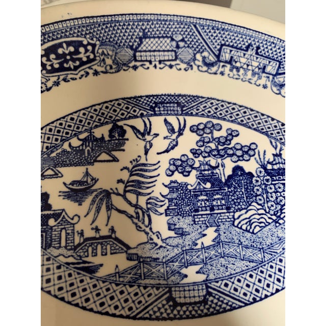 Vintage Blue Willow Transferware Plates - 9 Pieces For Sale In Phoenix - Image 6 of 6