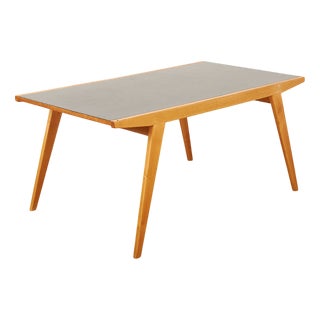 Table in Ash Frame and Base with Small Cutlery Drawer on One Side, Switzerland, 1960 For Sale
