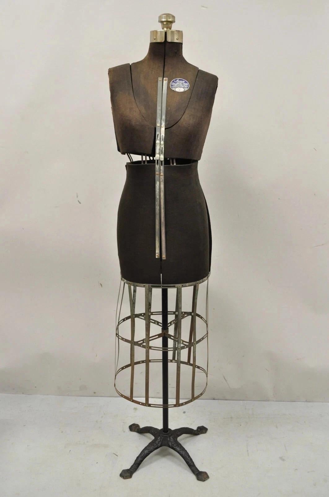 vintage metal dress form Antique Metal Dress Form Display (Antique Gold Color, 901A-A)