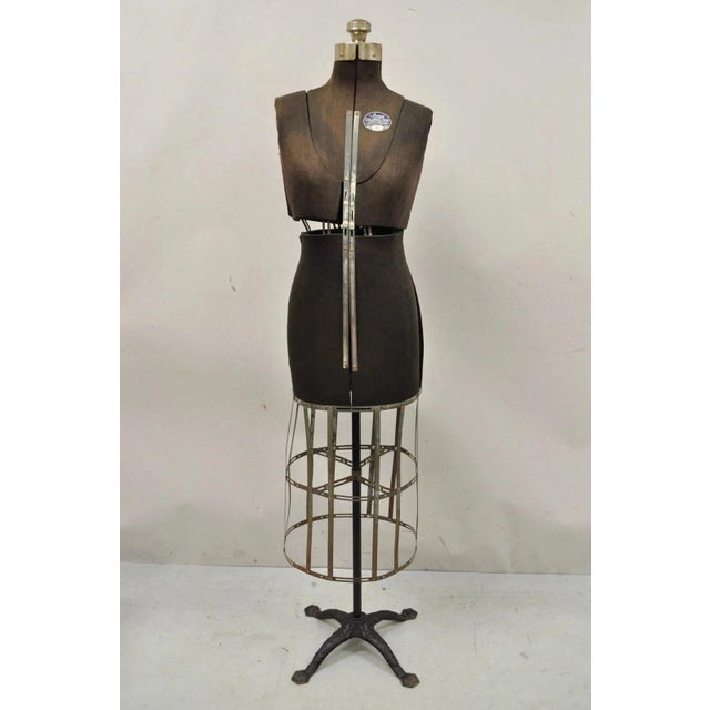 Vintage Acme Adjustable Cast Iron Collapsible Dress Form Mannequin Size A For Sale - Image 10 of 10