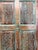 Antique Blue Carved Reclaimed Wood Barn Door – Vintage Architectural Accent 96x36 For Sale - Image 4 of 10